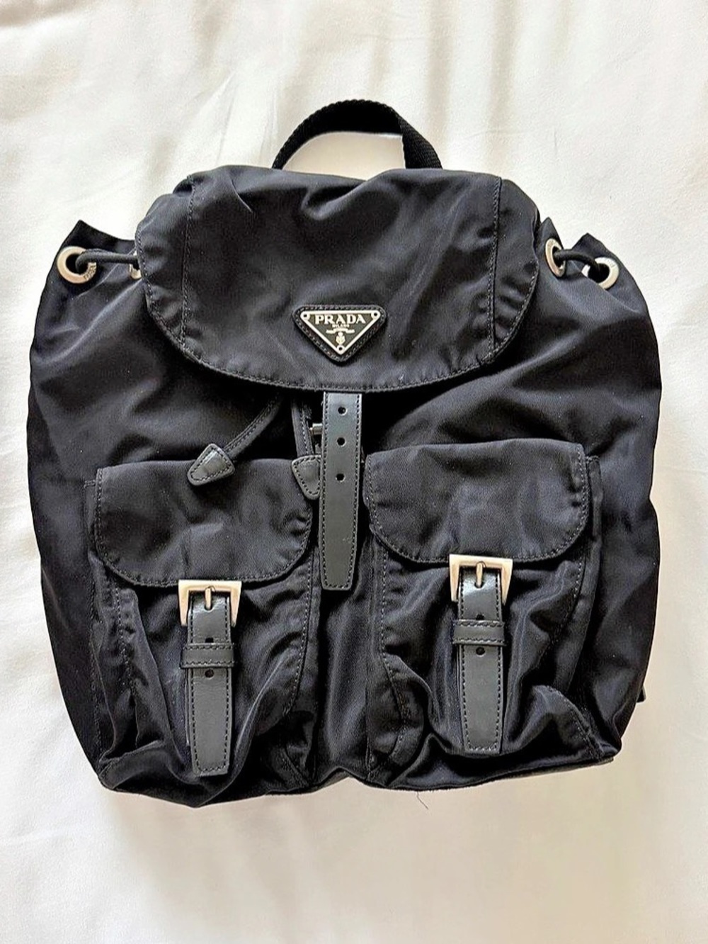Prada Vintage Nylon Backpack Black